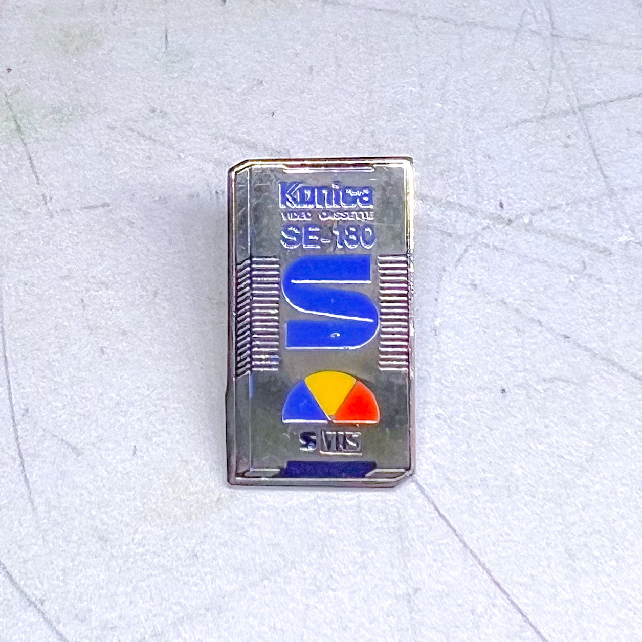 Vintage 1990s VHS Cassette Enamel Pin