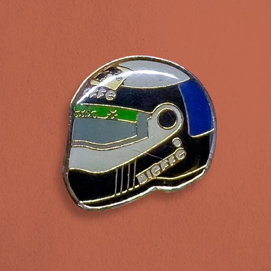 Vintage Motorcycle Helmet Enamel Pin
