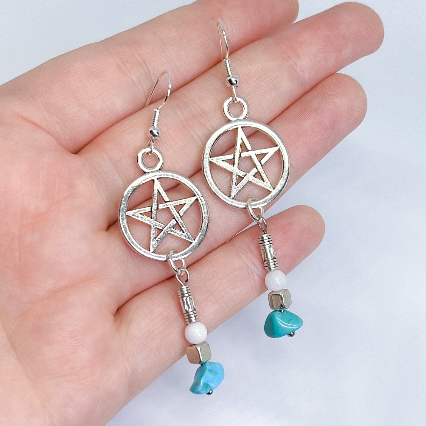 Pentagram Dangle Earrings