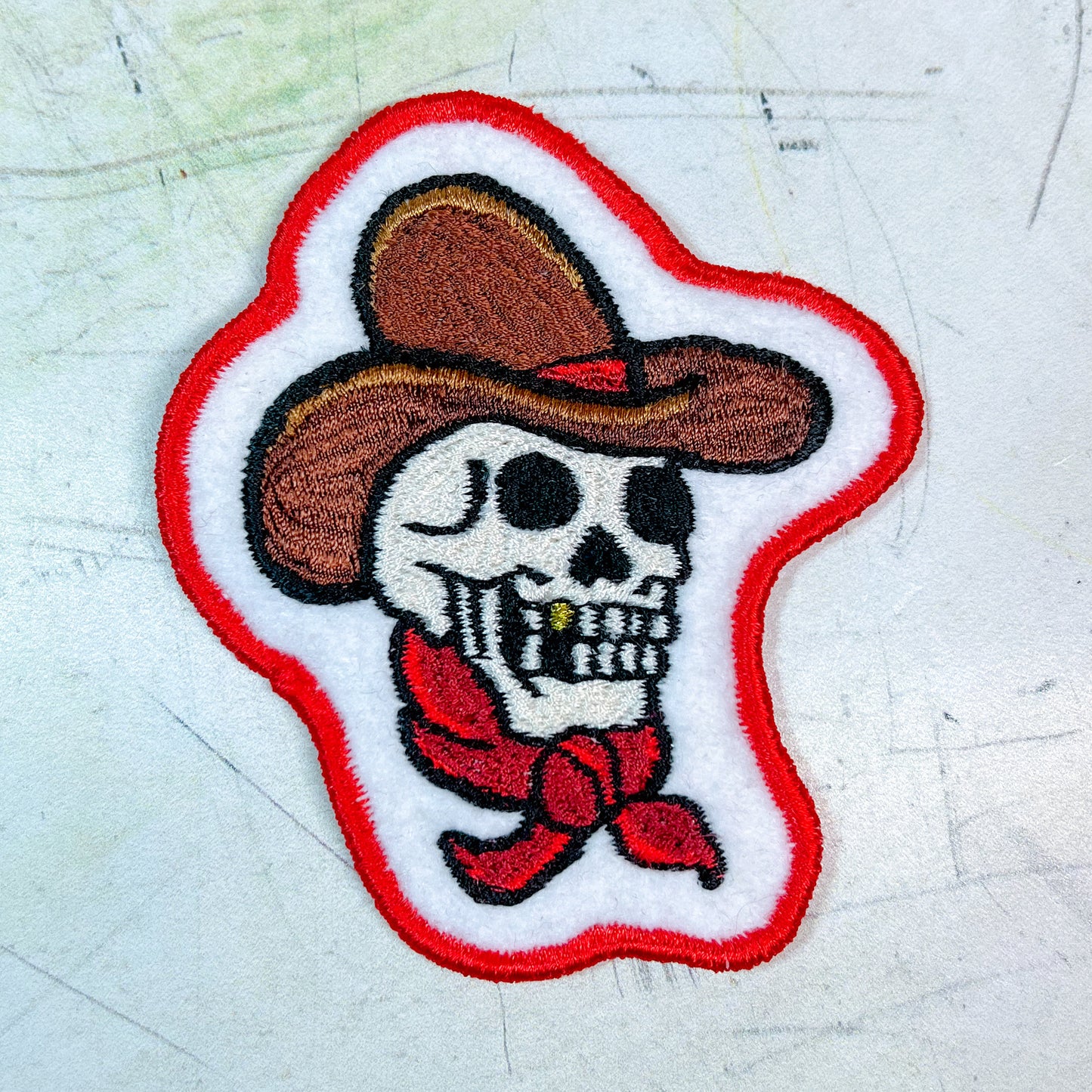 Cowboy Skull Handmade Patch