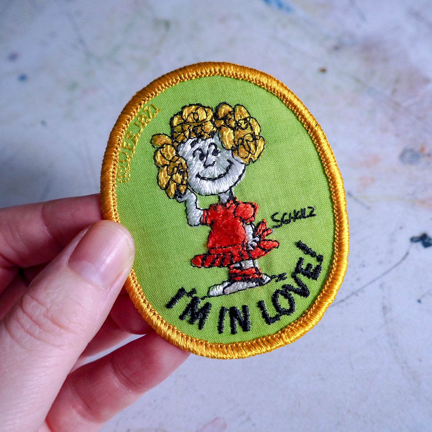 Vintage 1971 Peanuts ‘I’m in Love!’ Patch