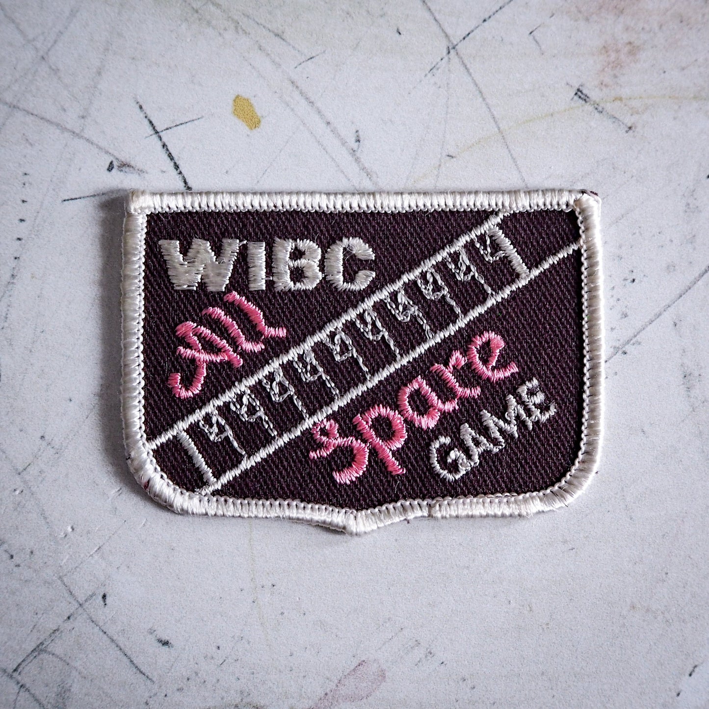 Vintage 1980s WIBC All Spare Game Patch