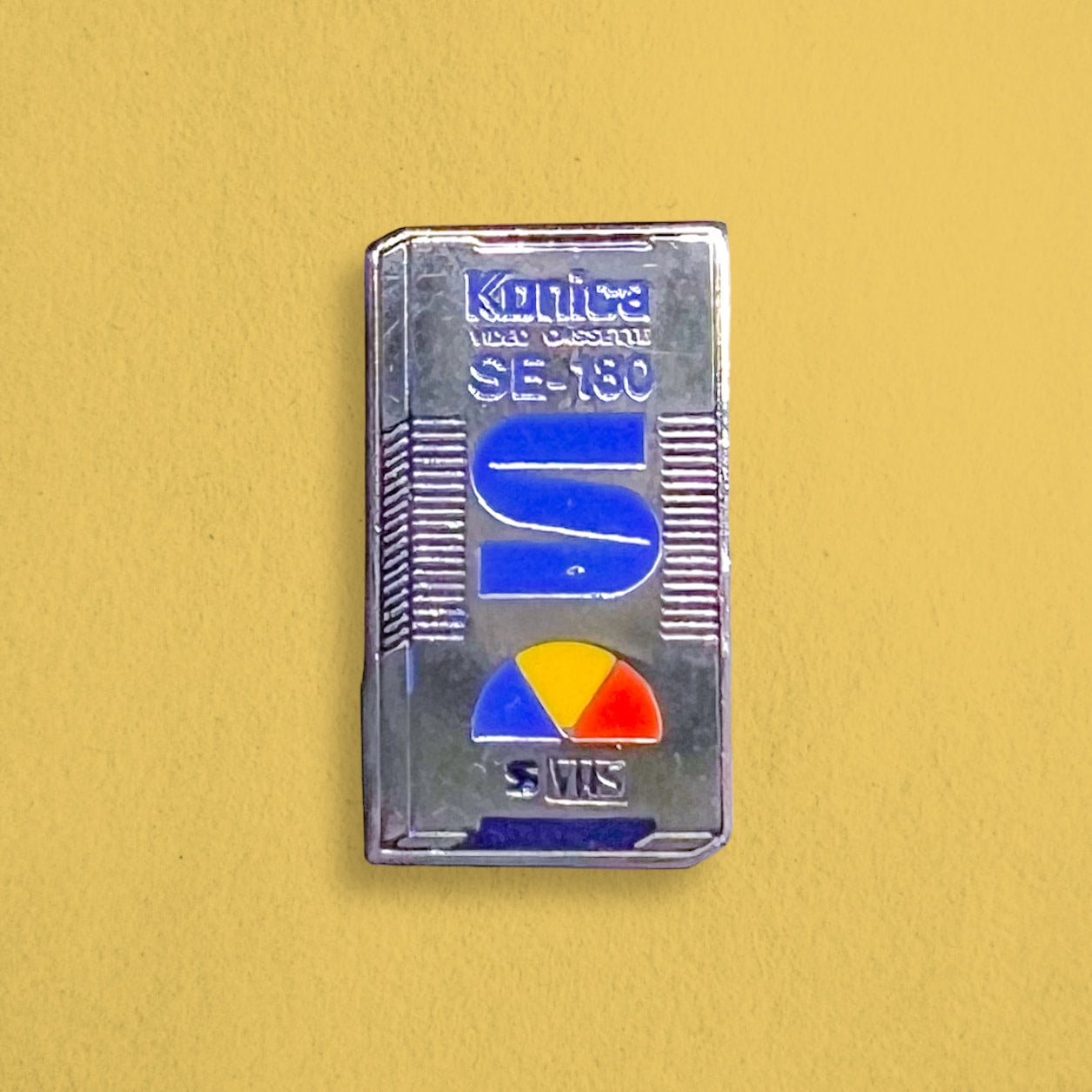 Vintage 1990s VHS Cassette Enamel Pin